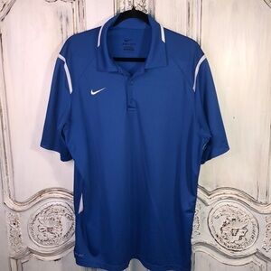 Nike Dri- Fit Three Button Short Sleeve Polo Shirt Size Large